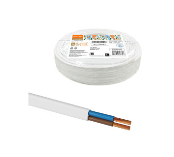 Шнур ШВВПмб 2х0,75 (30м), белый Народный