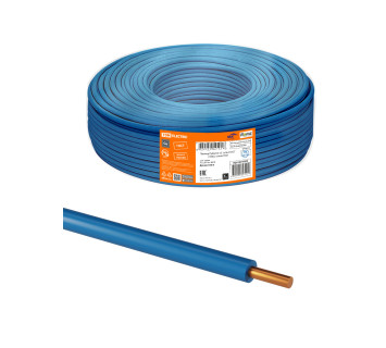 Провод ПуВнг(А)-LS 1х16,0 ГОСТ (100м), синий TDM