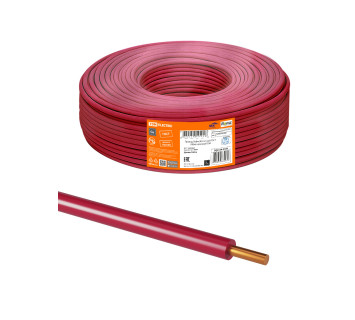 Провод ПуВнг(А)-LS 1х4,0 ГОСТ (100м), красный TDM