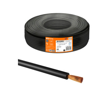 Провод ПуГВнг(А)-LS 1х4,0 ГОСТ (100м), черный TDM