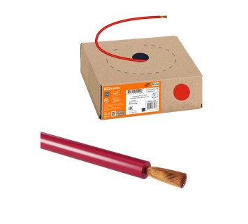 Провод ПуГВ 1х0,5 ГОСТ в коробке (250м), красный TDM