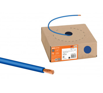 Провод ПуГВ 1х2,5 ГОСТ в коробке (100м), синий TDM