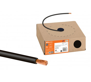 Провод ПуГВ 1х2,5 ГОСТ в коробке (100м), черный TDM