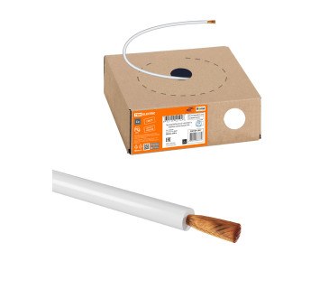 Провод ПуГВнг(А)-LS 1х0,5 ГОСТ в коробке (250м), белый TDM