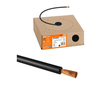 Провод ПуГВнг(А)-LS 1х0,5 ГОСТ в коробке (250м), черный TDM