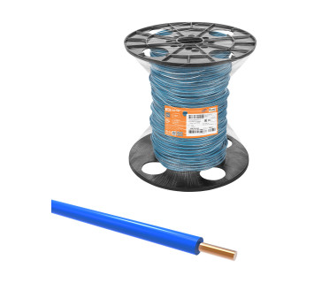 Провод ПуГВнг(А)-LS 1х2,5 ГОСТ на катушке (500м), синий TDM