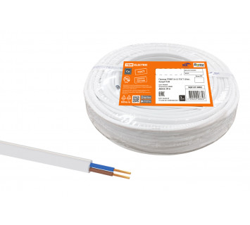 Провод ПГВВП 2х1,5 ГОСТ (20м), белый TDM