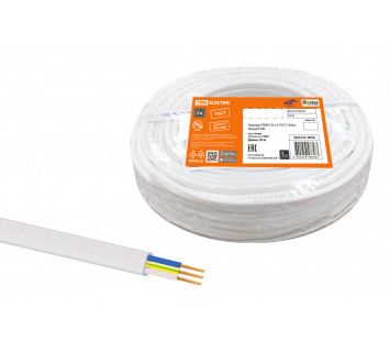 Провод ПГВВП 3х1,5 ГОСТ (30м), белый TDM