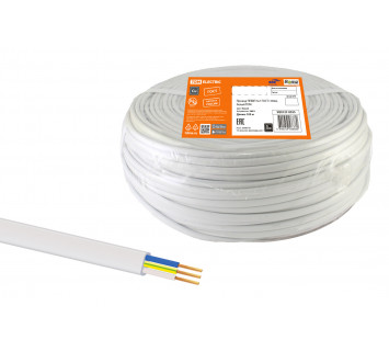 Провод ПГВВП 3х1 ГОСТ (100м), белый TDM