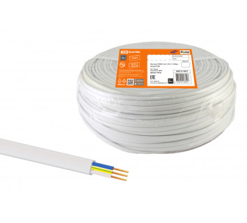 Провод ПГВВП 3х2,5 ГОСТ (100м), белый TDM