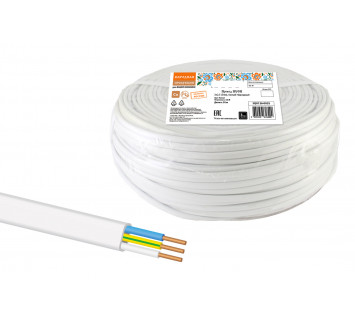 Провод ПУСП 3х2,5 (50м), белый Народный