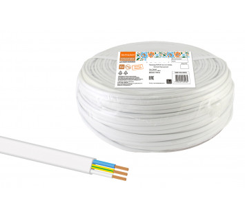 Провод ПУГСП 3х1,5 (100м), белый Народный