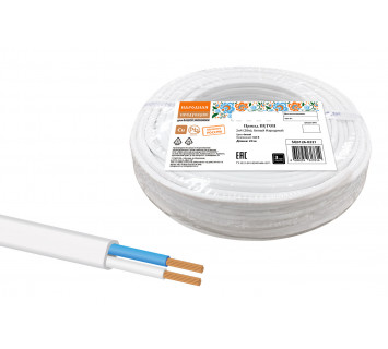 Провод ПУГСП 2х4 (20м), белый Народный
