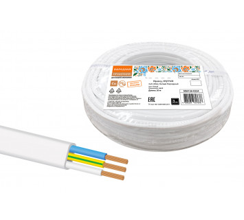 Провод ПУГСП 3х4 (20м), белый Народный