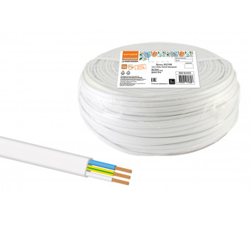 Провод ПУГСП 3х2,5 (50м), белый Народный