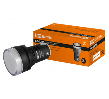 Лампа AD-22DS(LED)матрица d22мм белый 36В AC/DC TDM