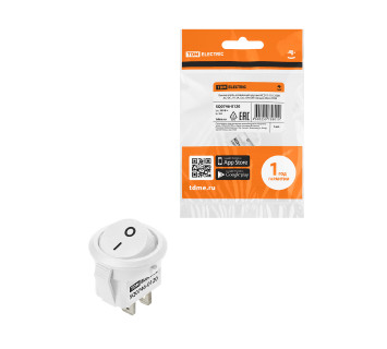 KCD11-101 250В AC/DC, 1P, 3А, (2с), ON-OFF, белый, Micro TDM