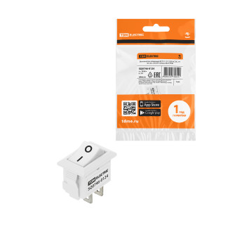 KCD11-101 250В AC/DC, 1P, 3А, (2с), ON-OFF, белый, Micro TDM
