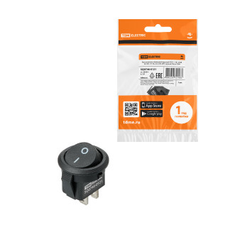 KCD11-101 250В AC/DC, 1P, 3А, (2с), ON-OFF, черный, Micro TDM