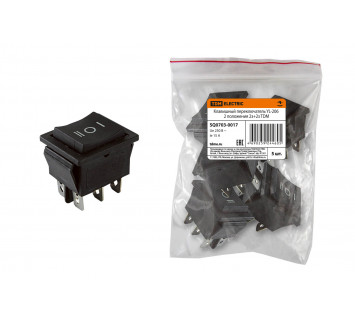 Клавишный переключатель YL-206 черный 3 положения 2з+2з TDM