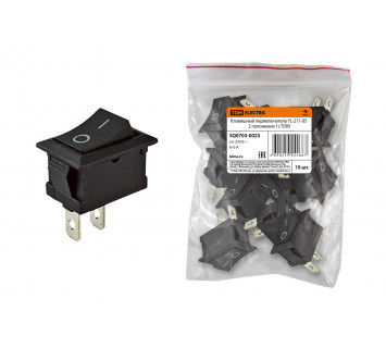 Клавишный переключатель YL-211-05 черный 2 положения 1з TDM