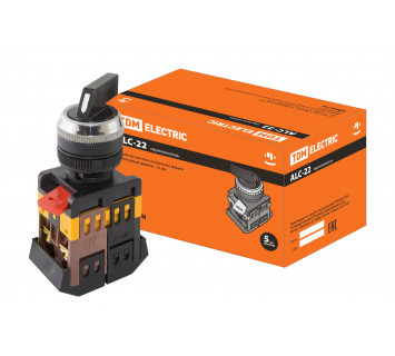 Переключатель АLС-22 черный с длинной рукояткой на 2 фиксир.положения I-O 1з+1р TDM