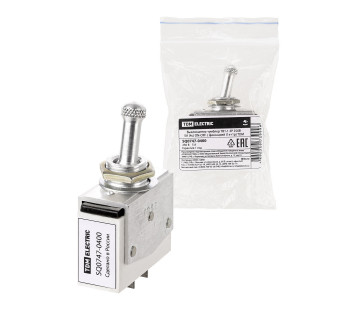 Выключатель-тумблер ТВ1-1 2P 250 В 5 А (4c) ON-OFF с фиксацией (1з+1р) TDM