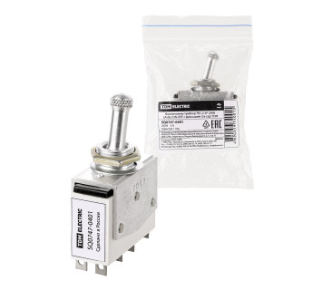 Выключатель-тумблер ТВ1-2 2P 250 В 5 А (8c) ON-OFF с фиксацией (2з+2р) TDM