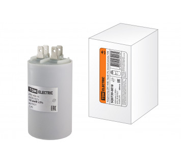 Конденсатор ДПС 450В, 16мкФ, 5%, плоский разъем, TDM