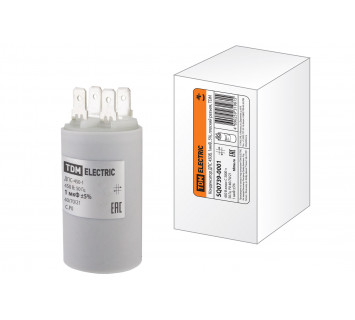 Конденсатор ДПС 450В, 1мкФ, 5%, плоский разъем, TDM