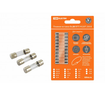 Плавкая вставка Н520Б 12А 250В TDM упак (10 шт.)
