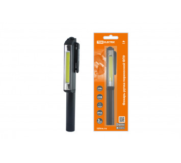 Фонарь-ручка переносной светодиодный ФП9, 3 Вт COB, 200 лм, 3хААА, магн., TDM