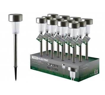 Светильник СС-325 на солнечных батареях, сталь, 4,6х32 см, ДБ, TDM