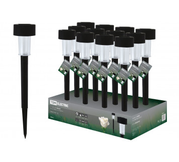 Светильник СП-325 на солнечных батареях, пластик, 4,6х32см, ДБ, TDM