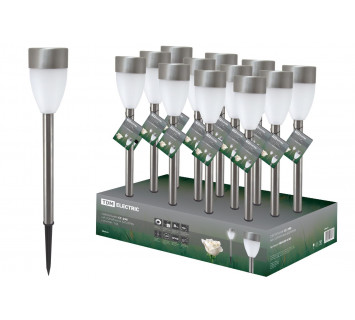 Светильник СС-298 на солнечных батареях, сталь, 5,5х37cм, ДБ, TDM