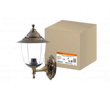 Светильник Прага Эл-11-71Б 60 Вт Е27 настенный вверх бронза, прозрачный плафон TDM