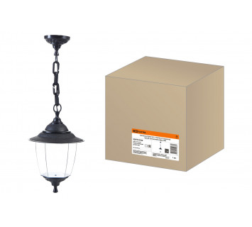 Светильник Прага Эл-11-70 60 Вт Е27 подвесной черный, прозрачный плафон TDM