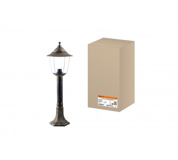 Светильник Прага Эл-11-73-075Б 60 Вт Е27 напольный на стойке h-0.75 м бронза, прозрачный плафон TDM