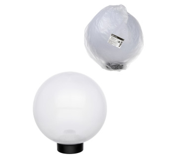 Светильник НТУ 03- 60-254 шар d=250 мм IP54 (опал призма ПММА, основание плоское ПК, Е27) TDM