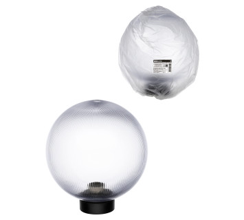 Светильник НТУ 03- 60-255 шар d=250 мм IP54 (прозрачный призма ПММА, основание плоское ПК, Е27) TDM