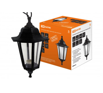 Светильник садово-парковый НСУ 06-60-001 шестигранник, подвес, пластик, черный TDM