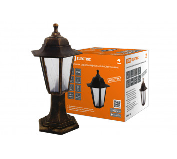 Светильник садово-парковый НТУ 06-60-001 шестигр., стойка, пластик, расс.пластик, бронза TDM