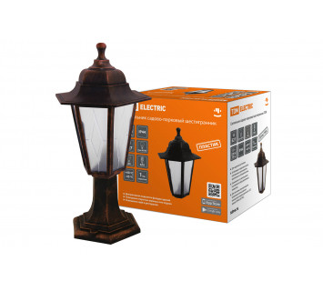 Светильник садово-парковый НТУ 06-60-001 шестигр., стойка, пластик, расс.пластик, медь TDM