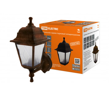 Светильник садово-парковый НБУ 04-60-001 четырехгр., настенный, пластик, расс.пластик, медь TDM