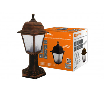 Светильник садово-парковый НТУ 04-60-001 четырехгр., стойка, пластик, расс.пластик, медь TDM