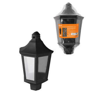 Светильник садово-парковый НБУ 06-60-003 настенный, пластик, расс. поликарбонат, черный TDM