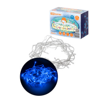 Гирлянда светодиодная СГ50Г5, голубая, 5м, 8 режимов, 250 В, TDM