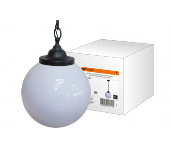 Светильник НСБ 02-60-251 УХЛ4 60 Вт, IP40, шар опал 250 мм, цепь черная TDM