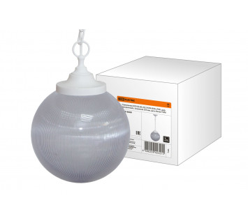 Светильник НСБ 02-60-252 УХЛ4 60 Вт, IP40, шар прозрачный с огранкой 250 мм, цепь белая TDM