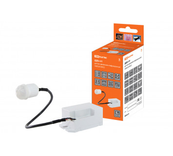 Датчик движения скрытый ДДСк-01 800Вт, 5сек/8мин, 6м, 10/2000лк, 120(сб.)+360(св.)гр, IP20/IP44, TDM